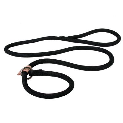 Black Round Braided Rope Slip Lead
