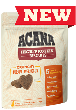 Acana High Protein Biscuit Crunchy Turkey Liver 9oz
