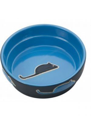 Fresco Cat Dish Blue 5"/8oz
